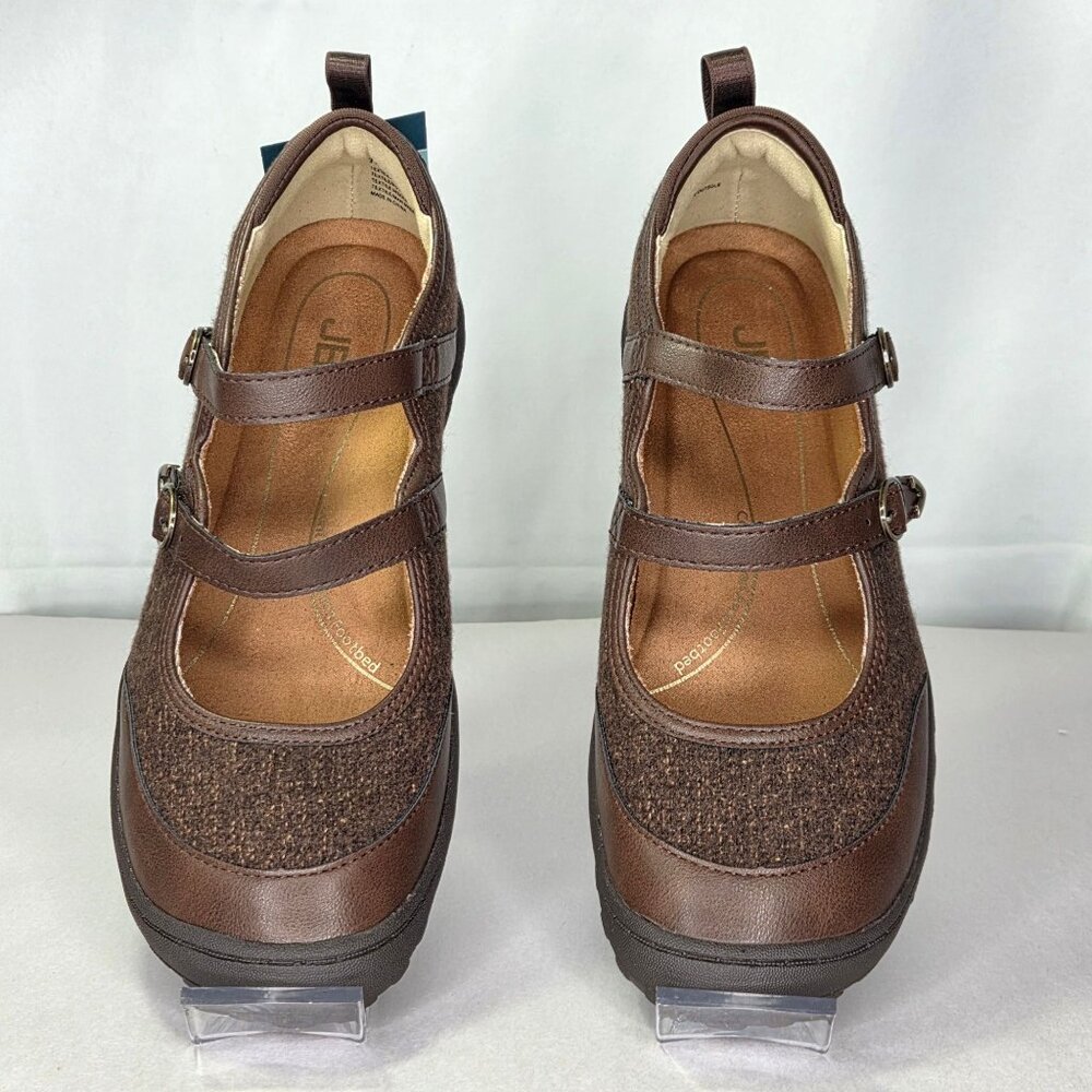 NWT JBU Women's Nina Slip On Mary-Jane Flats - Brown - Picture 2 of 7